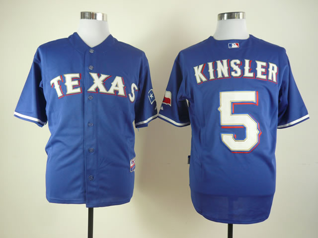 Men Texas Rangers #5 Kinsler Blue MLB Jerseys